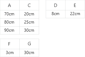 Shower tray Size Chart