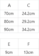 Shower tray Size Chart
