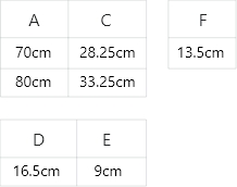 Shower tray Size Chart